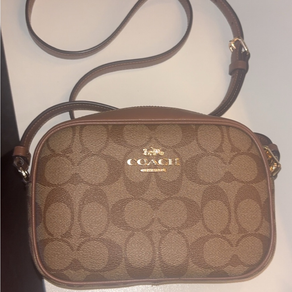 Coach Brown Crossbody Bag with Signature Monogram